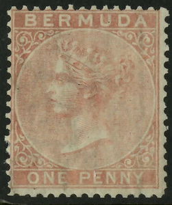 Bermuda 1865-74 Scott # 1a Mint Hinged Faded - Picture 1 of 2