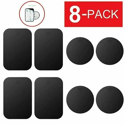 8pcs Metal Plates Adhesive Sticker Replace For Magnetic Car Mount Phone Holder - Image 1 of 4