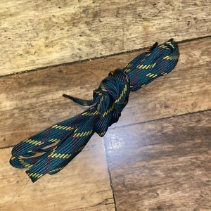 New Frye Replacement Green Multicoloured Boot Laces 145cm Long 1cm Wide - Picture 1 of 12