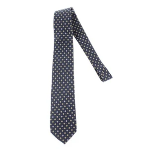 E. Marinella NWOT 100% Silk Tie in Blue with Yellow/White Geometric Shapes - Picture 1 of 8