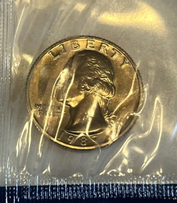 1987 P Washington Quarter - Mint Cello - Beautiful Coin!  Combined Shipping. - Image 1 of 3