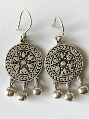High quality Sterling silver filigree dangle Earrings - Image 1 of 4