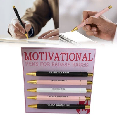 Motivational Badass Pen Set, 5Pieces Funny Daily Ballpoint Pens Office Gifts CC - image 1 of 4