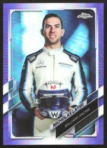 NICHOLAS LATIFI 2021 TOPPS CHROME FORMULA 1 PURPLE REFRACTOR #20 163/399 - Picture 1 of 2