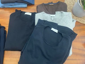 4er Set Herren-Pullover Größe M aus bspw. Kashmir und Merinowolle gebraucht - Bild 1 von 2