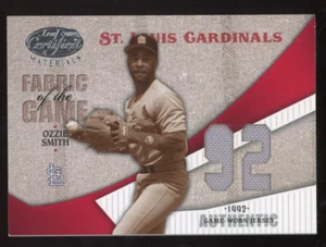 Ozzie Smith 2004 Certified Materials Patch Relic #FG-88 Serial #d /92 Cardinals - Picture 1 of 2