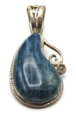 COLGANTE LABRADORITA DTR JAY KING FLASH AZUL Plata de Ley 2.25" X 1" RG21 Foto 1 de 3