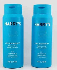 Neu 2 Stück 14 Unzen Harry's Anti Schuppen 2-in-1 Shampoo & Conditioner KOSTENLOSER VERSAND - Bild 1 von 4