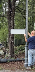 Vintage Cast Al Ornamental Light Pole Bracket For Street Name Signs 31” - Picture 1 of 9