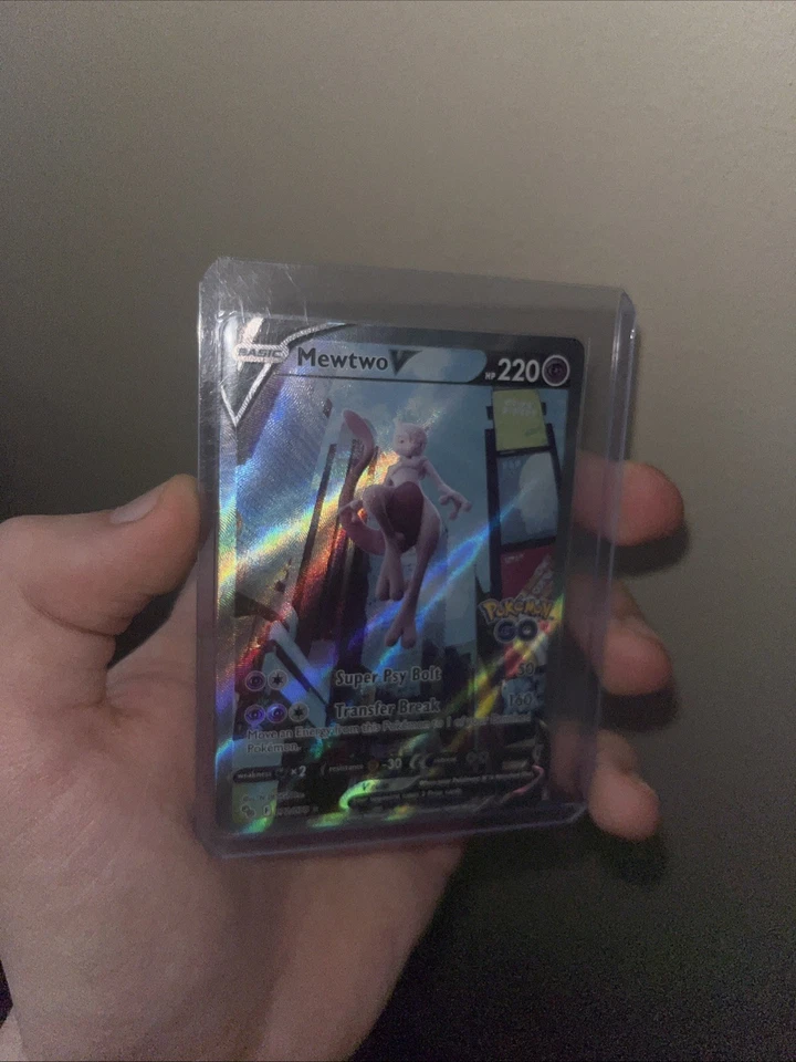 Pokemon Go Mewtwo v Full Art Holo Ultra Rare Card 072/078 Pokémon TCG - Image 1 of 2