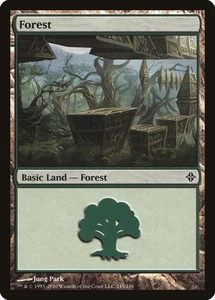 Forest #245 1x Foil Roe MTG Rise of Eldrazi Basic Land casi nuevo verde - Imagen 1 de 1