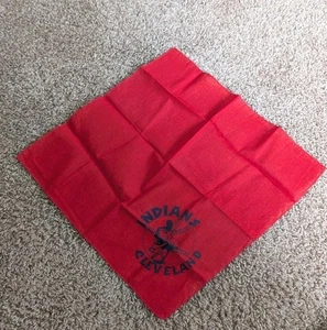 Cleveland Indians Bandana Handkerchief Baseball 14" x 15" Souvenir Vintage 90's - Picture 1 of 3