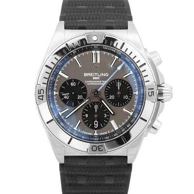 2024 PAPERS Breitling Chronomat B01 TITANIUM Gray Rubber EB0134 42mm Watch BOX - image 1 of 4