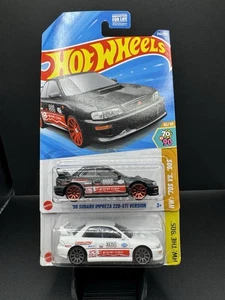 Hot Wheels 98 Subaru Impreza 22B STi. Blanco/Negro. Lote de 2 - Imagen 1 de 1