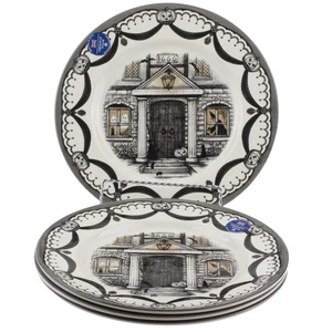 Royal Stafford Haunted House Dinner Plates Set of 4 Halloween - Picture 1 of 3