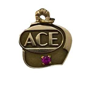 ACE Hardware Service Award Charm mit Rubin 1/5 10Kt Gold in Kapsel TOP - Bild 1 von 5