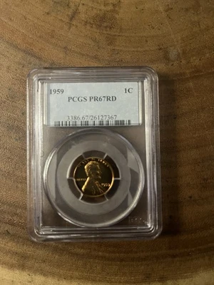 1959 Lincoln Cent 1C PCGS PR67 RD - Image 1 of 2