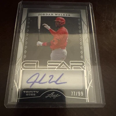 Jordan Walker 2022 Leaf Trinity Baseball /99 Auto St Louis Cardinals Autograph - Image 1 of 2