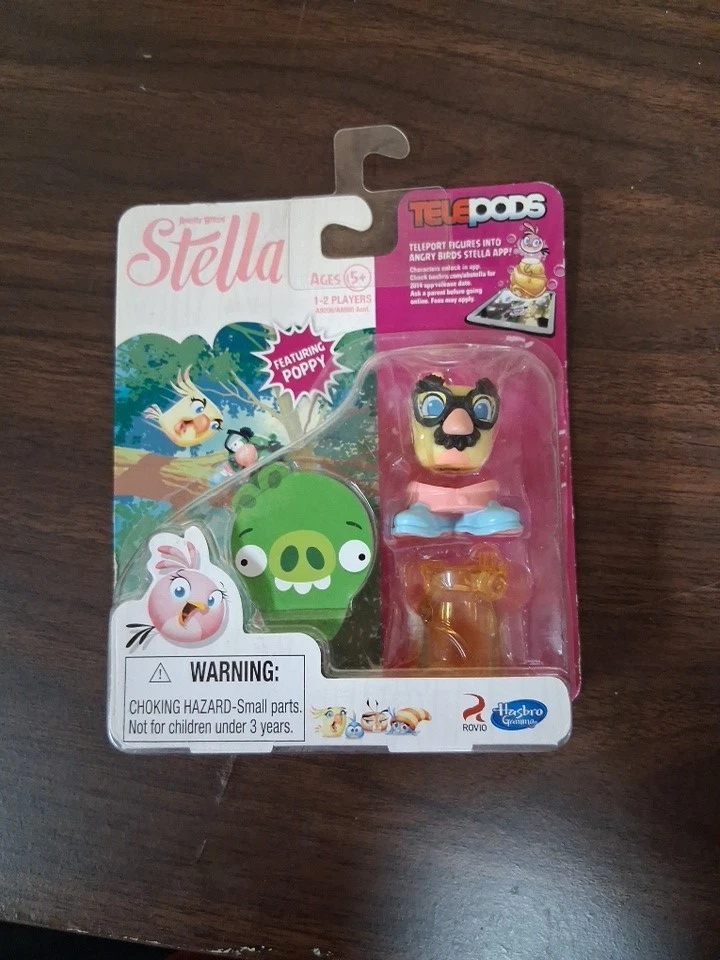 HASBRO 2013 GRY BIRDS TELEPODS STELLA KNOCK PIGGY AWAY POPPY SELADO EUROPEU - Imagem 1 de 1