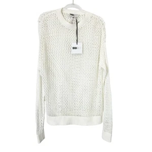 NUEVO Beach Riot Hilary Crochet Tejido Abierto Cubre Mujer Talla Mediana Blanco - Imagen 1 de 8