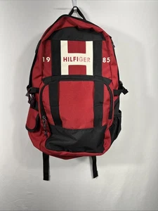 Tommy Hilfiger Big H Backpack Laptop Padded Straps 1985 Red - Picture 1 of 10