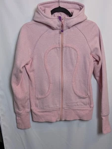 Lululemon Pink Scuba Full Zip Cropped Hoodie Lila Reißverschluss Damengröße 6 - Bild 1 von 8