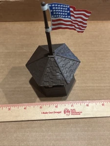 MARX 1950'S TIN LITHO 48 STAR FLAG FORT APACHE PLAYSET Complete Tower Top - Picture 1 of 8