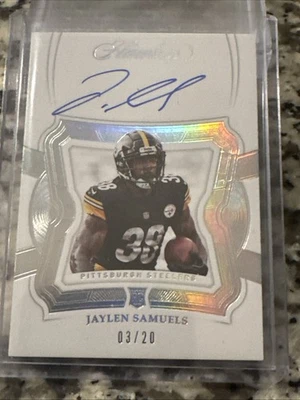 2018 Panini Flawless Jaylen Samuels Rc Auto 3/20 Steelers  On Card - Image 1 of 2
