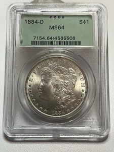 1884 O/O Morgan Dollar VAM 10 HOT 50 PCGS MS-64 Box 105 - Picture 1 of 3