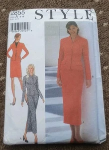 2855 Style Vintage Pattern Misses Skirt Jacket 8 - 18 SEWING (Some cut to sz 18) - Picture 1 of 14