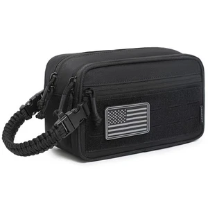 Tactical Toiletry Bag for Men Dry Wet Separate Dopp Kit Travel Hygiene Bag ED... - Picture 1 of 7