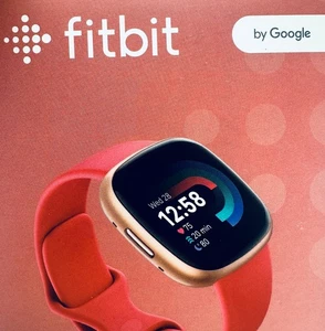 Fitbit Versa 4 Smartwatch Copper Rose Aluminum/Pink Sand Band SEALED - Picture 1 of 13