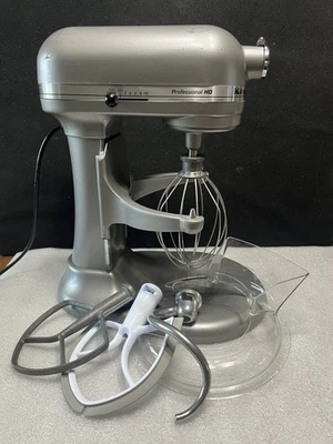 KitchenAid Professional HD Stand Lift Bowl Mixer Hook Whisk Beater KG25H3XSL - Image 1 of 4