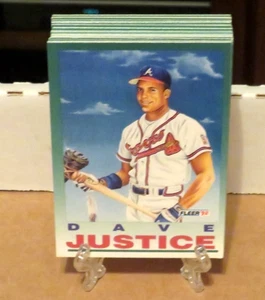 Atlanta Braves Dave Justice 1992 Fleer Team Set 32 Cards - Picture 1 of 1