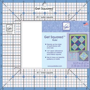 June Tailor Get Squared Ruler-8-1/2" Outer & 4-1/2" Inner JT743 - Picture 1 of 2