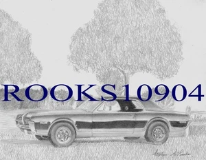 1968 Mercury Cougar CLASSIC CAR ART PRINT - Picture 1 of 1