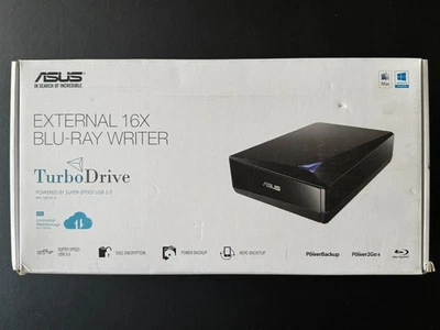 Unidad Asus Turbo USB 3.0 Externa 16x Grabadora Blu-Ray Mac/PC Modelo BW-16D1X-U Foto 1 de 4