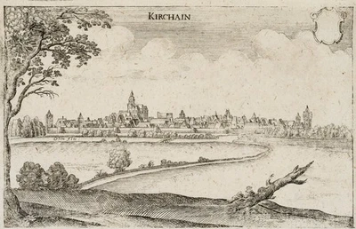 J. MERIAN (1659-1716), Stadtansicht von Kirchhain, um 1640, KSt. Renaissance - Bild 1 von 4
