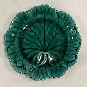 Vintage Wedgwood Majolica Etruria Barlaston Cabbage Leaf Green Plate Dish 8” - Picture 1 of 11