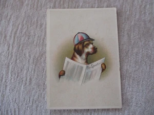 Victorian Trade Card w Dog Baxters' Banner Stoves Mansfield Ohio - Picture 1 of 7