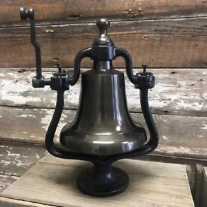 Campana de ferrocarril grande grabable de latón envejecido ~ ¡PESADA! ~ ¡30 LIBRAS! - Imagen 1 de 2