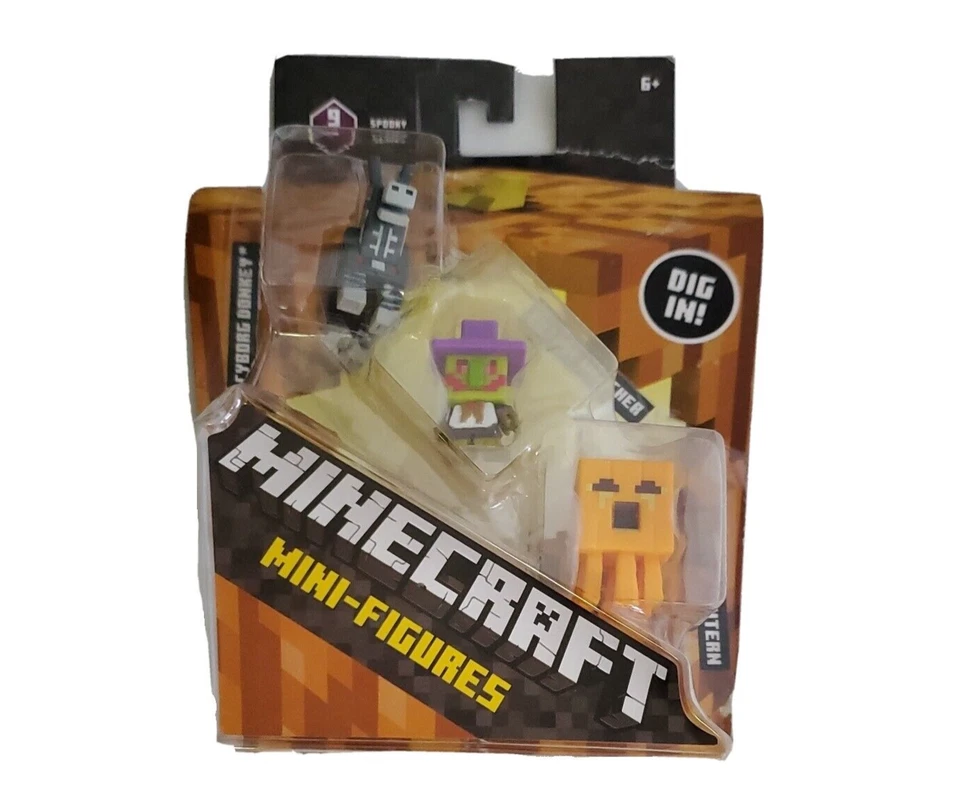 Minecraft Mini-fig Set Spooky Series 9 Cyborg Donkey Village Watcher Ghast O