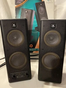 Logitech X140 Stereo Computer Speakers Multipurpose Open Box Tested Works Laptop - Picture 1 of 6