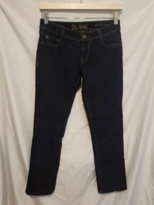 DL1961 Betty Cropped Denim Jeans Sz 26 Waist Dark Wash 4Way 360 Stretch - Picture 1 of 11