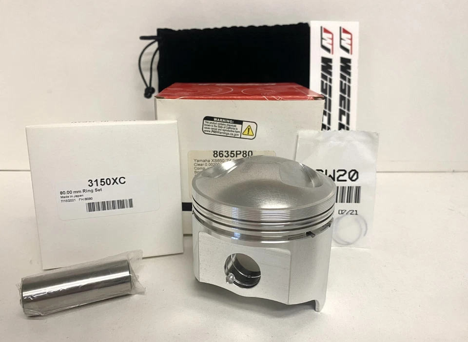 WISECO 8635P80 770cc 80 мм кованый большой отверстие куполообразный поршневые кольца PIN YAMAHA XS650 - Изображение 1 из 1