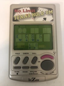 No Limit Texas Hold 'em Electronic Handheld Game 2005 RecZone Tested WORKS - Picture 1 of 4