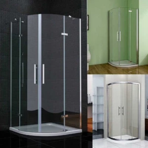 Duschkabine Duschabtrennung Runddusche Duschtür Dusche Viertelkreis 6mm ESG Glas - Bild 1 von 12