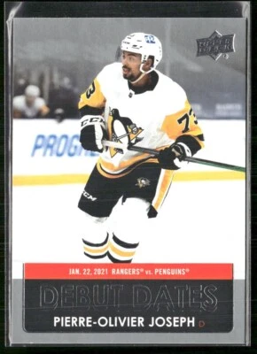 2021-22 Upper Deck Series 1 - Debut Dates #DD-10 Pierre-Olivier Joseph - Image 1 of 2
