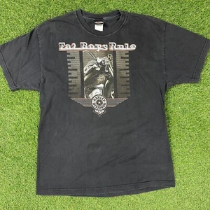 Harley Davidson T-Shirt USA Made Mens Large L "Fat Boys Rule" Shawnee KS - Picture 1 of 7
