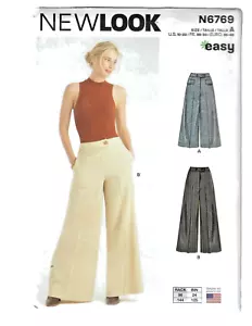 New Look N6769 Misses' Petite Wide Leg Trousers Pants Sewing Pattern 10-22 Plus - Picture 1 of 4